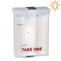 White Lighted Outdoor Brochure Box