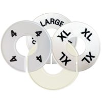 White Round Size Dividers with Black Imprint