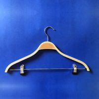 Bamboo And Alder Suit Hanger With Clips